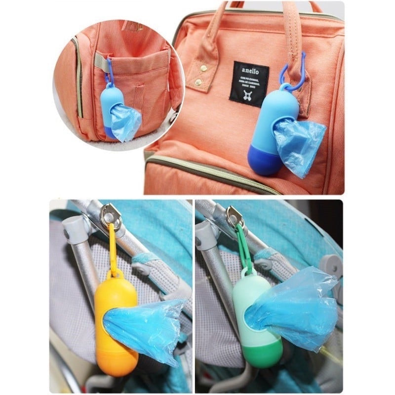 Portable Diaper Shopper Dispenser with 2 Refills