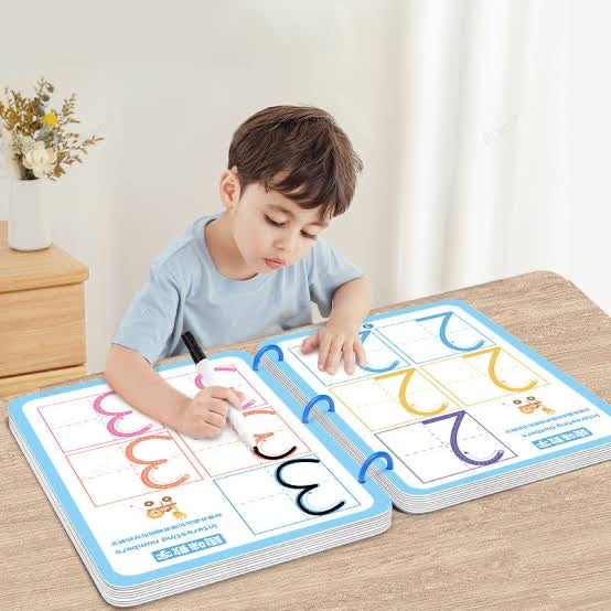 Premium Reusable Tracing Book – 64 Pages + Markers & Eraser