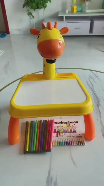 Kids Cute Painting Projector Fun toy With 3 Disks 12 Markers and Art Book For Kids